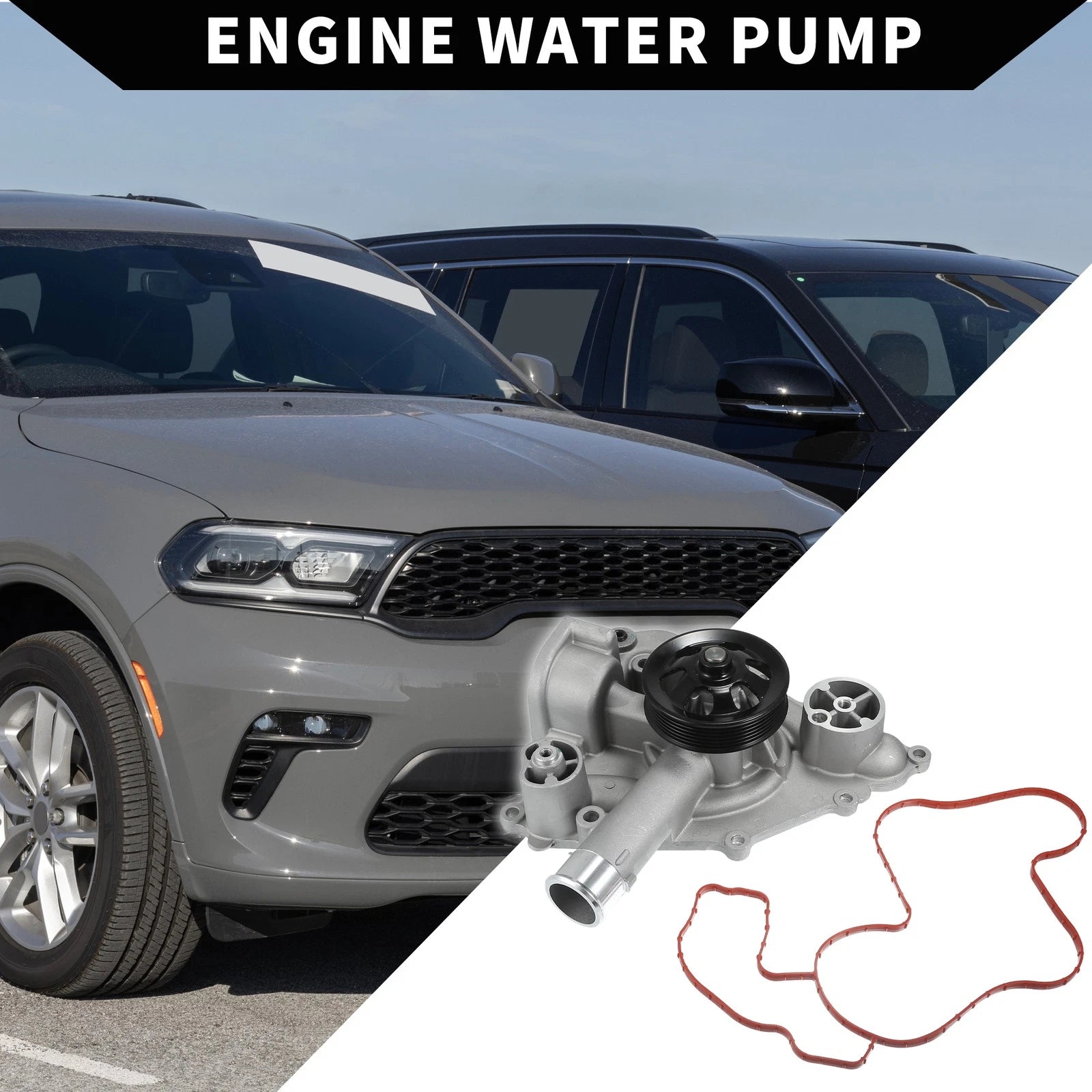 Water Pump for Chrysler 300 (2011–2022) No. 5038668AC/5038668AD with Gasket Kit