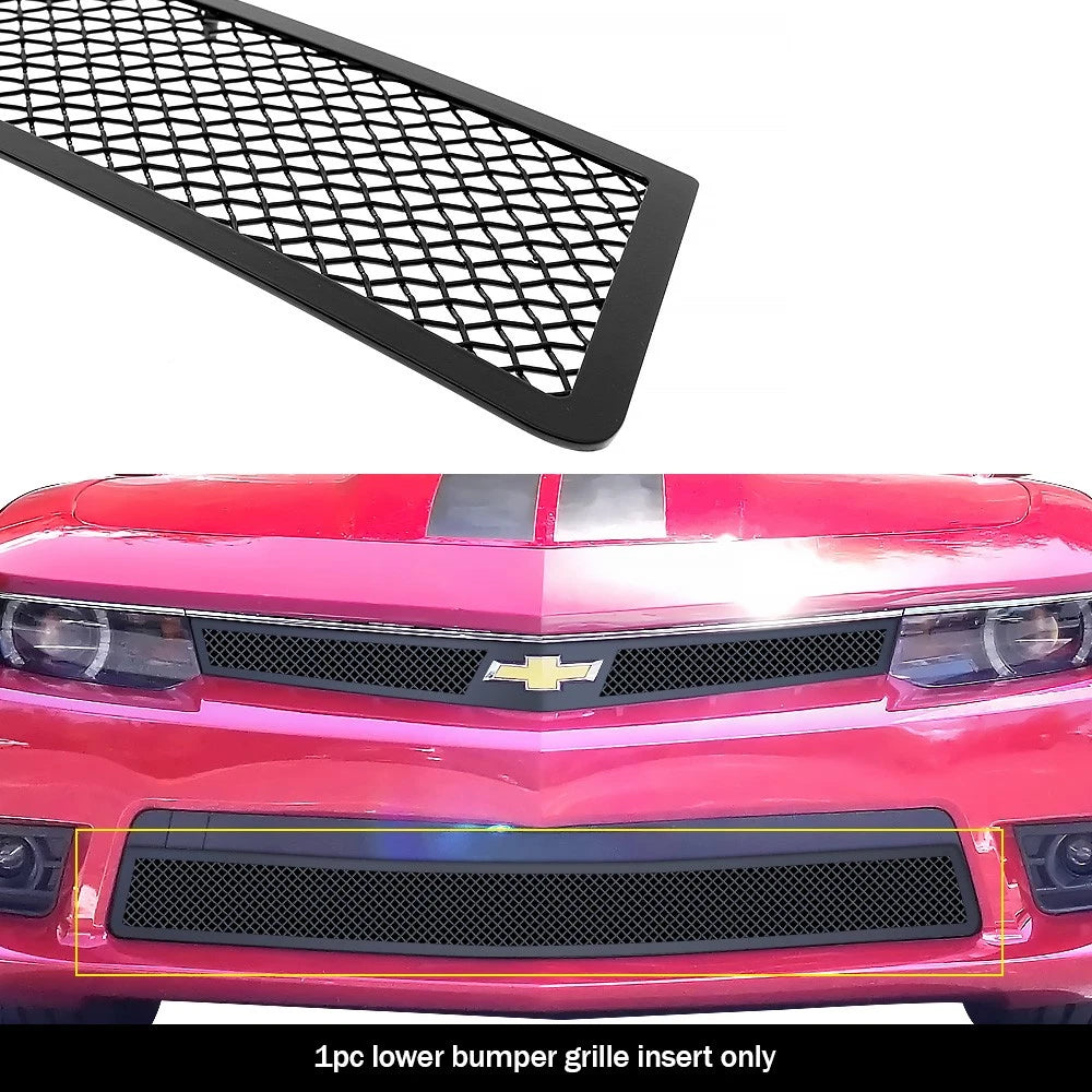 Stainless Black Mesh Grille Insert for Chevy Camaro SS (2014–2015)