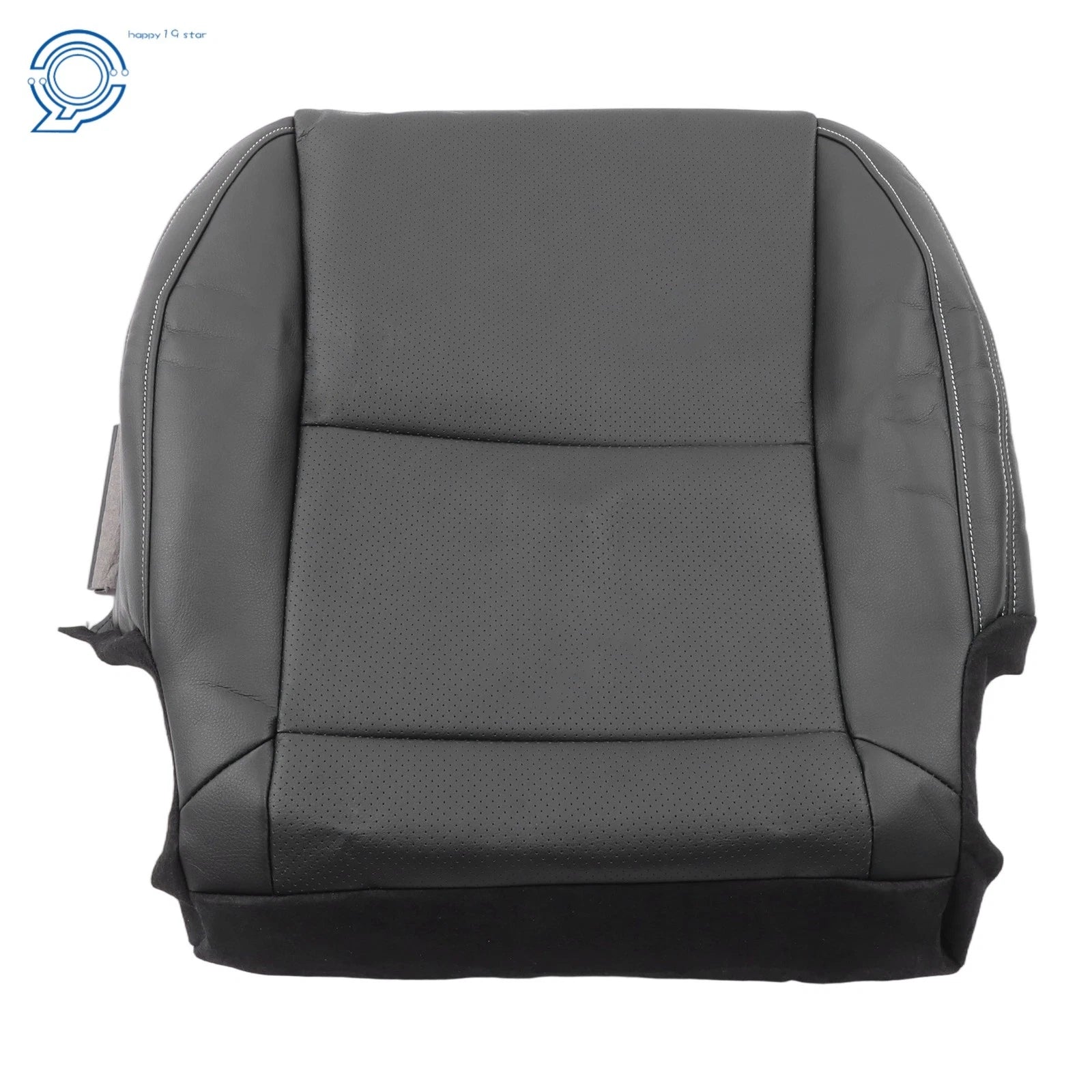 Black Leather Perforated Passenger Bottom Seat Cover for Chevy Camaro (2010–2015)