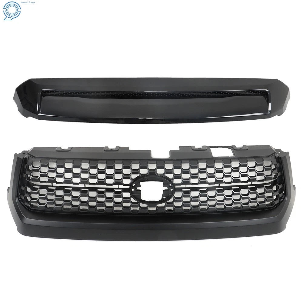 Grille and Hood Bulge Molding for Toyota Tundra (2014–2020) Black