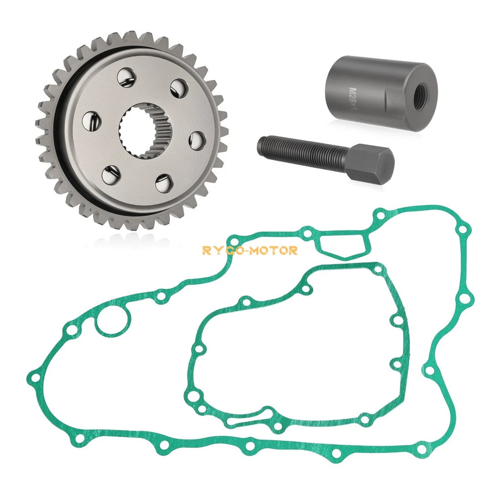 Starter Clutch Gear Kit w/Gasket & Flywheel Puller for Honda TRX450ER (2006–2014)