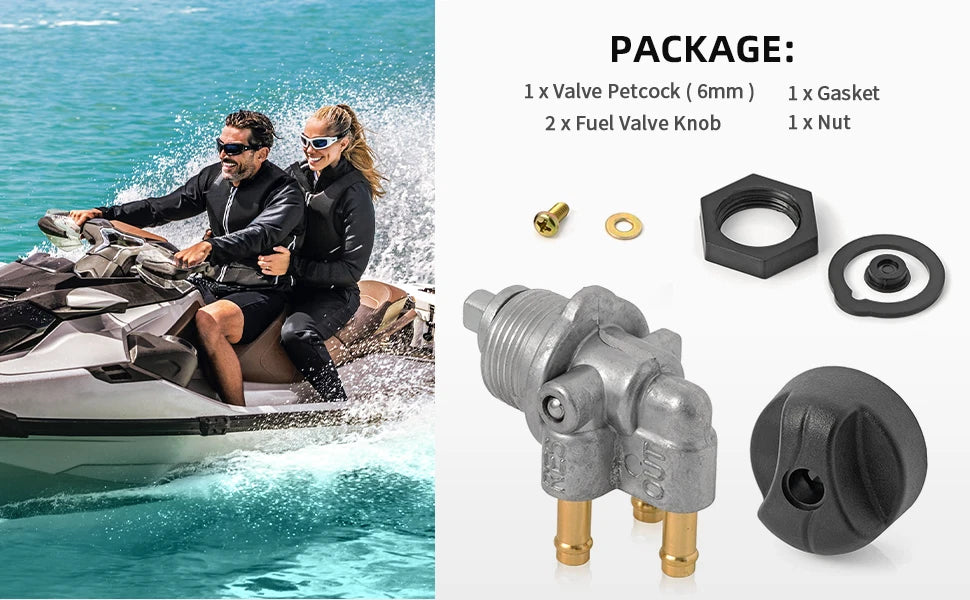Fuel Valve Petcock Knob for Sea Doo GS GSI GSX GTI GTS GTX HX SP SPI SPX XP (1990-2004)