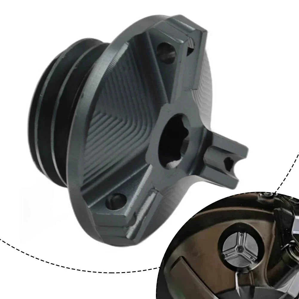 Black Engine Oil Cap Cover for Kawasaki Z400 Z650 Z800 Z900 Z1000 (2018-2023)