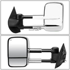 Set of 2 Extendable Arm Chrome Rear View Towing Mirrors for Chevy GMC GMT900 (2007–2013)