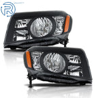 Set of 2 Halogen Black Housing Headlights for Honda Pilot (2009-2011)
