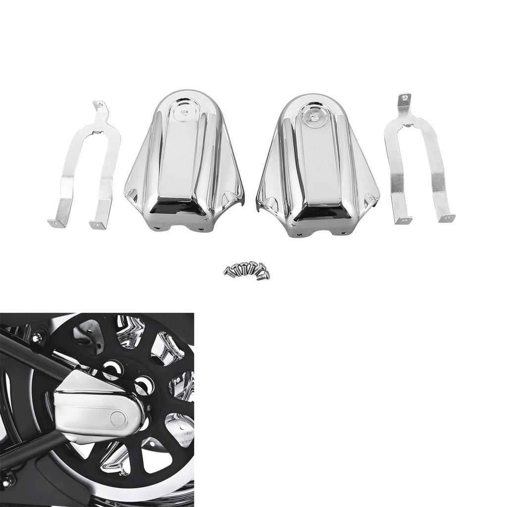 Chrome Rear Axle Covers for Harley Softail Cross Bones (2008–2017)