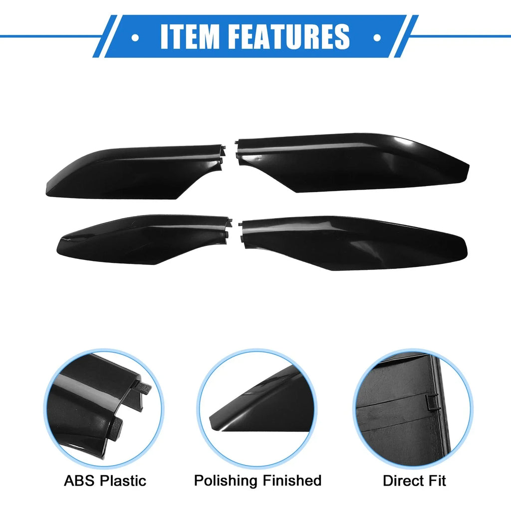 4 x Car Roof Rack Side Rails End Covers for Lexus GX470 (2003-2009) Black