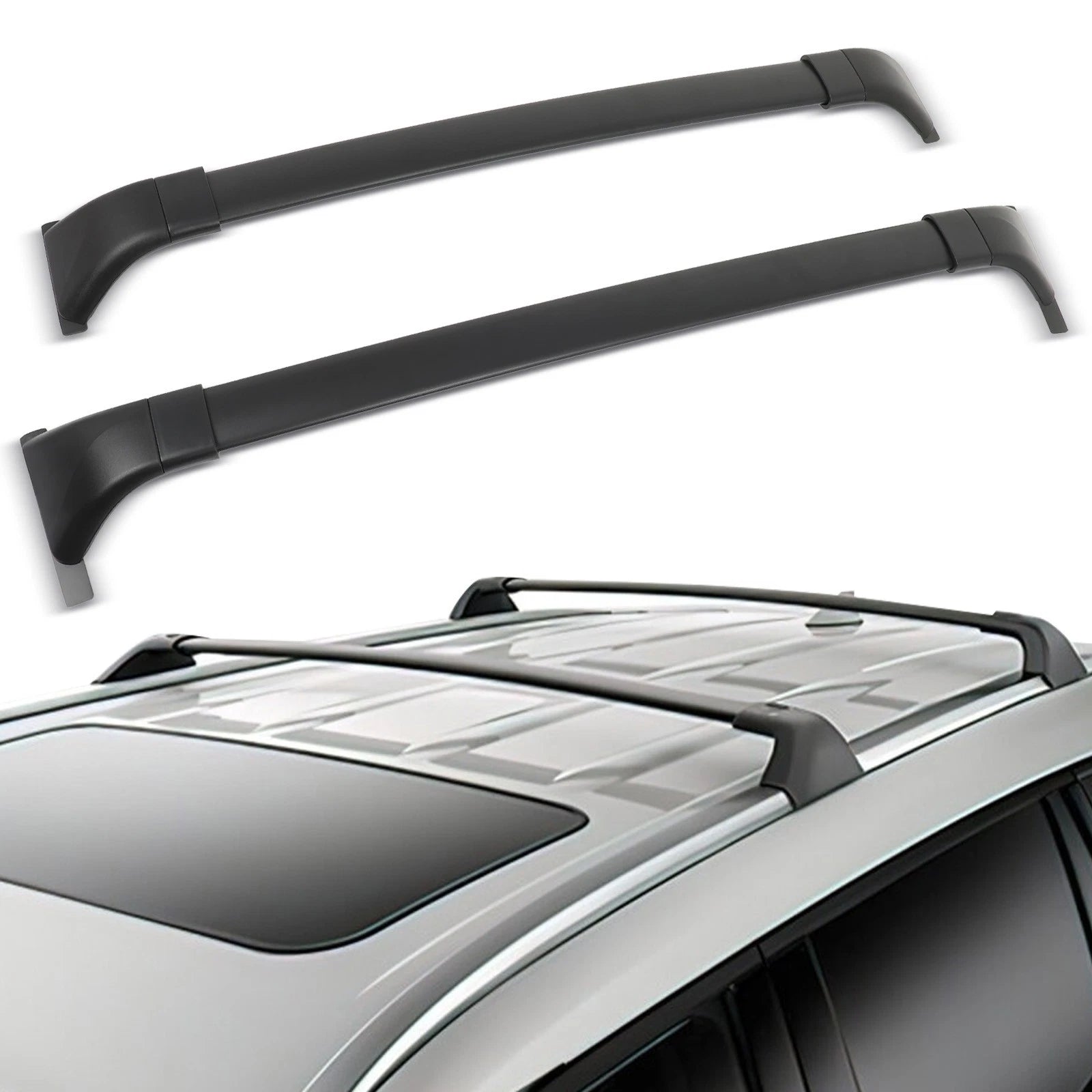 Roof Rack Cross Bars for Toyota Venza (2021–2023) - Cargo Carrier Black
