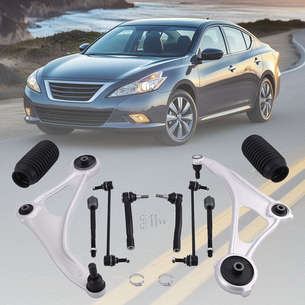 Front Lower Control Arms with Ball Joint & Sway Bar Tie Rod for Nissan Altima (2013–2014)
