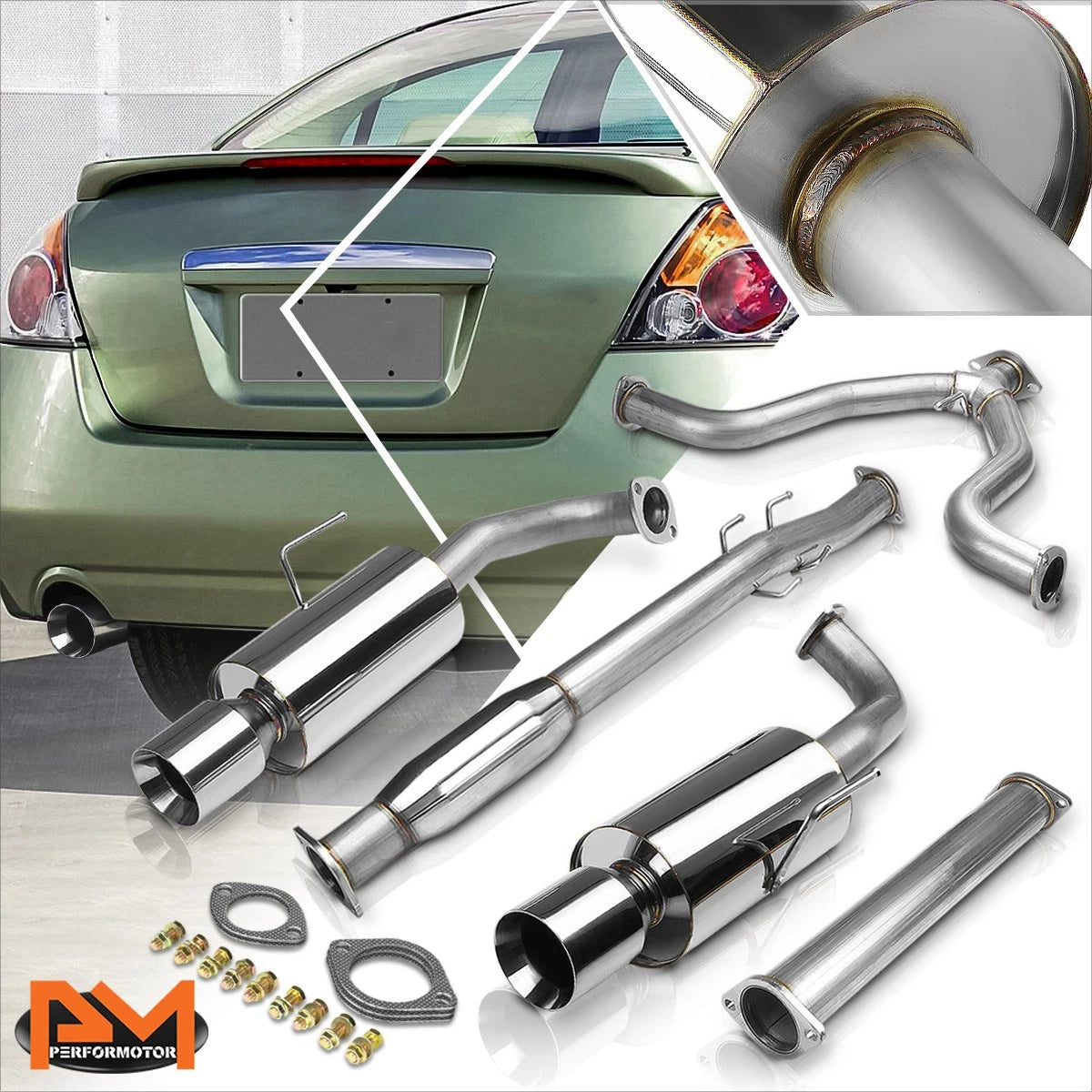4.5" Rolled Tip Muffler for Jeep Liberty (2002–2007)