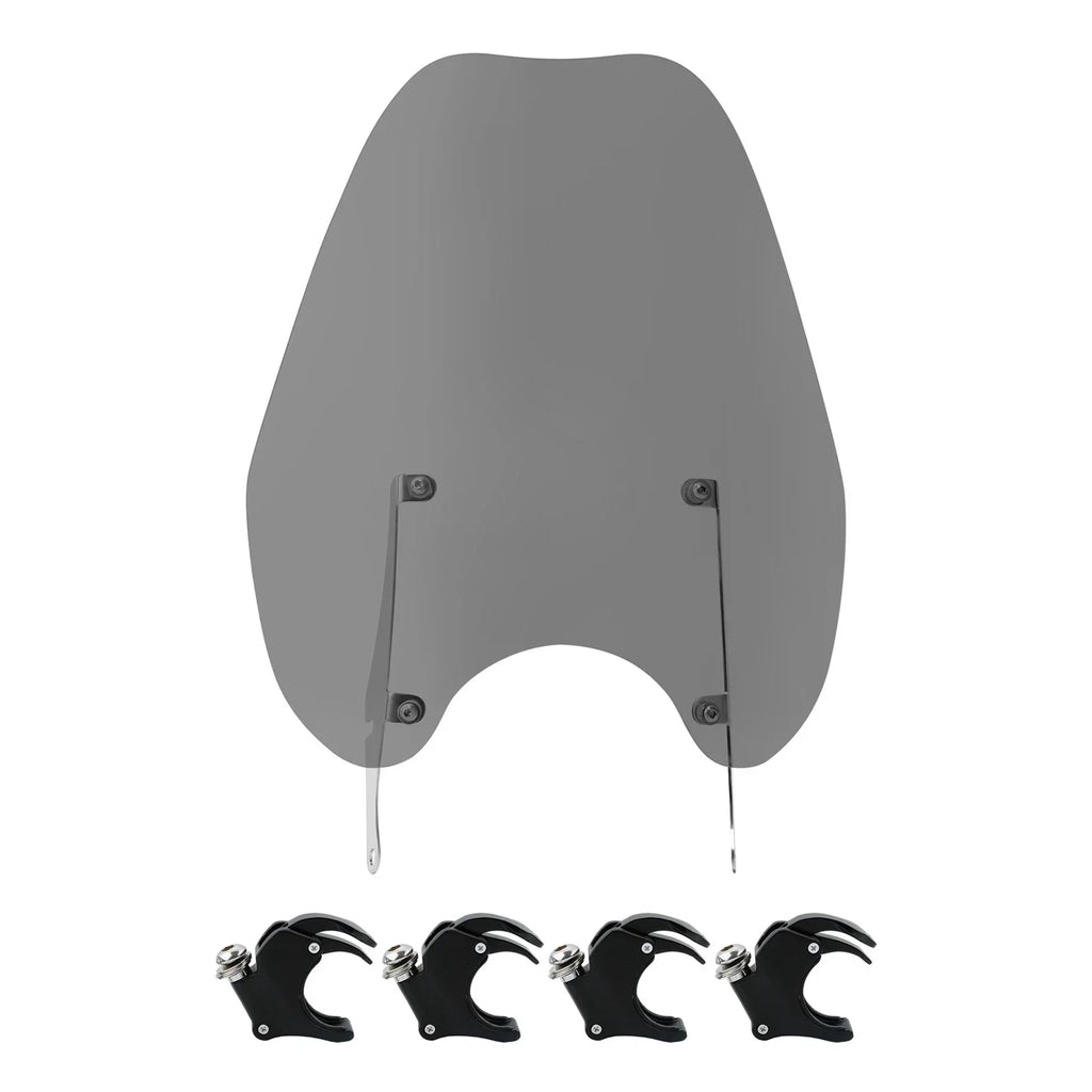 49mm Smoke Windshield Clamps for Harley Breakout, Fat Bob, Low Rider (2018-2024)