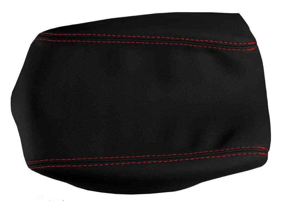 Leather Console Lid Armrest Cover for Lexus ES350 (2007–2009) Red Stitch