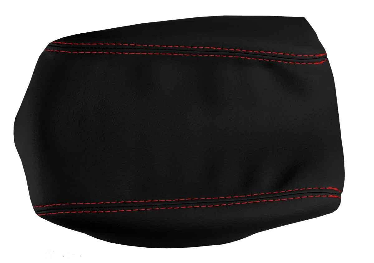 Leather Console Lid Armrest Cover for Lexus ES350 (2007–2009) Red Stitch