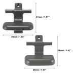 Pair Armrest Latch Clip for Hyundai Sonata (2009–2010) 84661-3K000U7 Grey