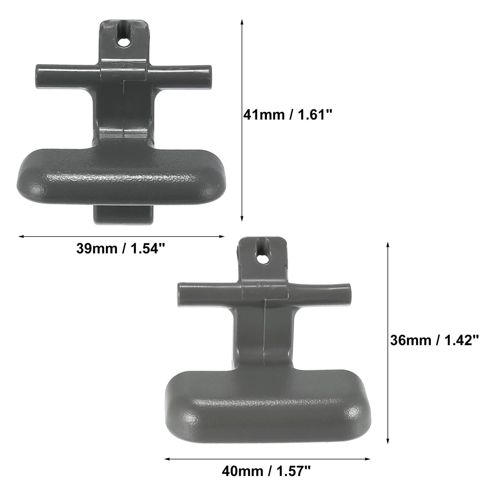 Pair Armrest Latch Clip for Hyundai Sonata (2009–2010) 84661-3K000U7 Grey
