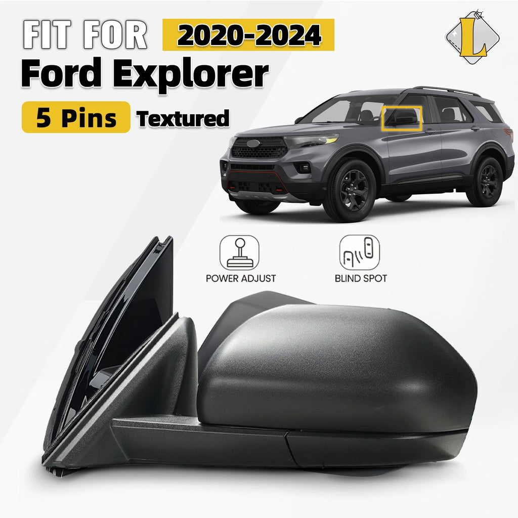 Side Mirror for Ford Explorer (2020–2024) Power Adjust W/BSD 5 Pins LH