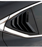 Gloss Black Rear Window Vent Shutter Louver Cover Trim for Lexus ES (2019–2023)