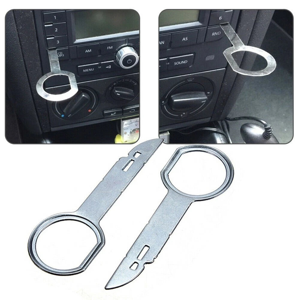 2X Plastic Iron Removal Tools for Car Stereo Radio Cluster Slots