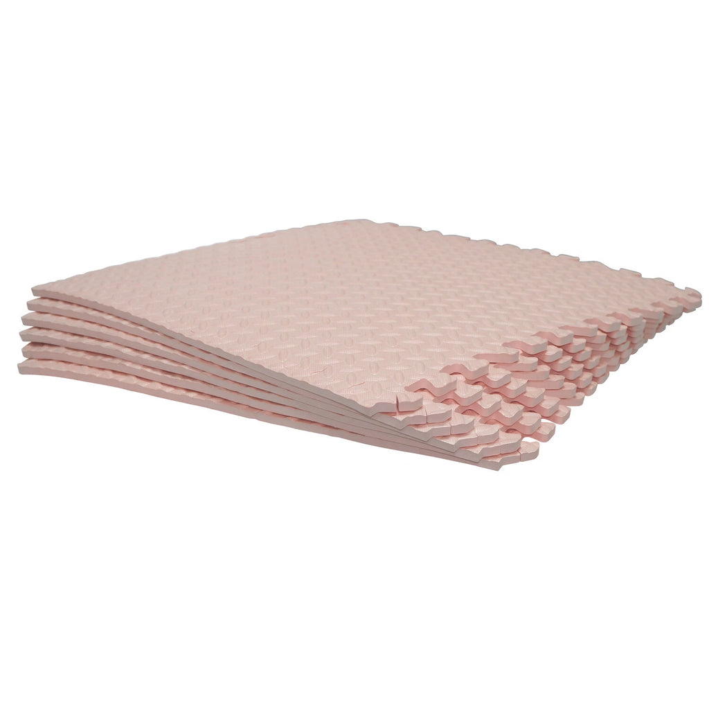Set of 6 EVA Foam Exercise Floor Mats 24"x24" for Gym Fitness Yoga
