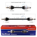 Set of 2 Front CV Axle Shafts for Toyota Prius Lexus CT200h (2010–2019)