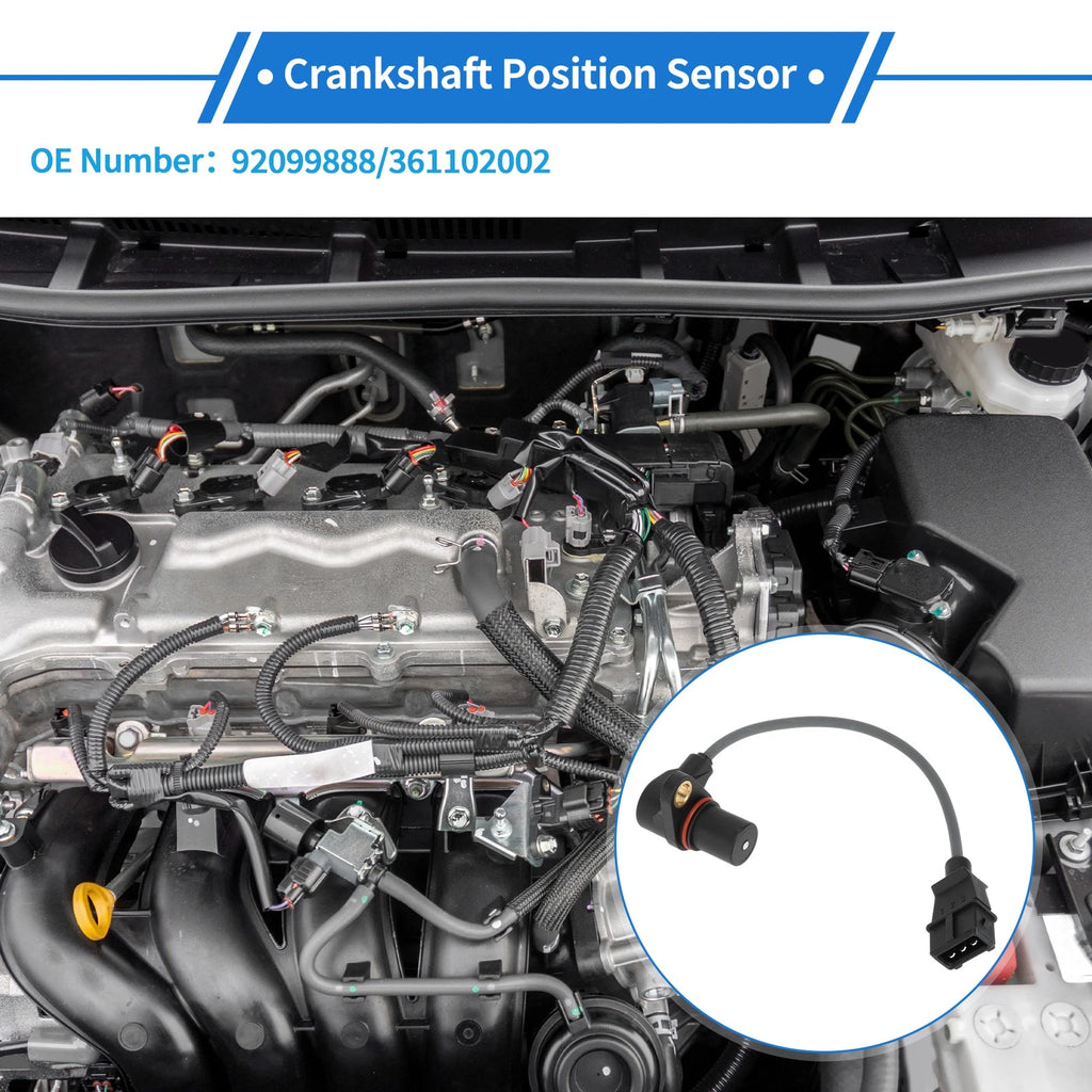 Crankshaft Position Sensor for Buick Sail 1.6L (No. 92099888) 1 Pc Black