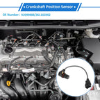Crankshaft Position Sensor for Buick Sail 1.6L (No. 92099888) 1 Pc Black