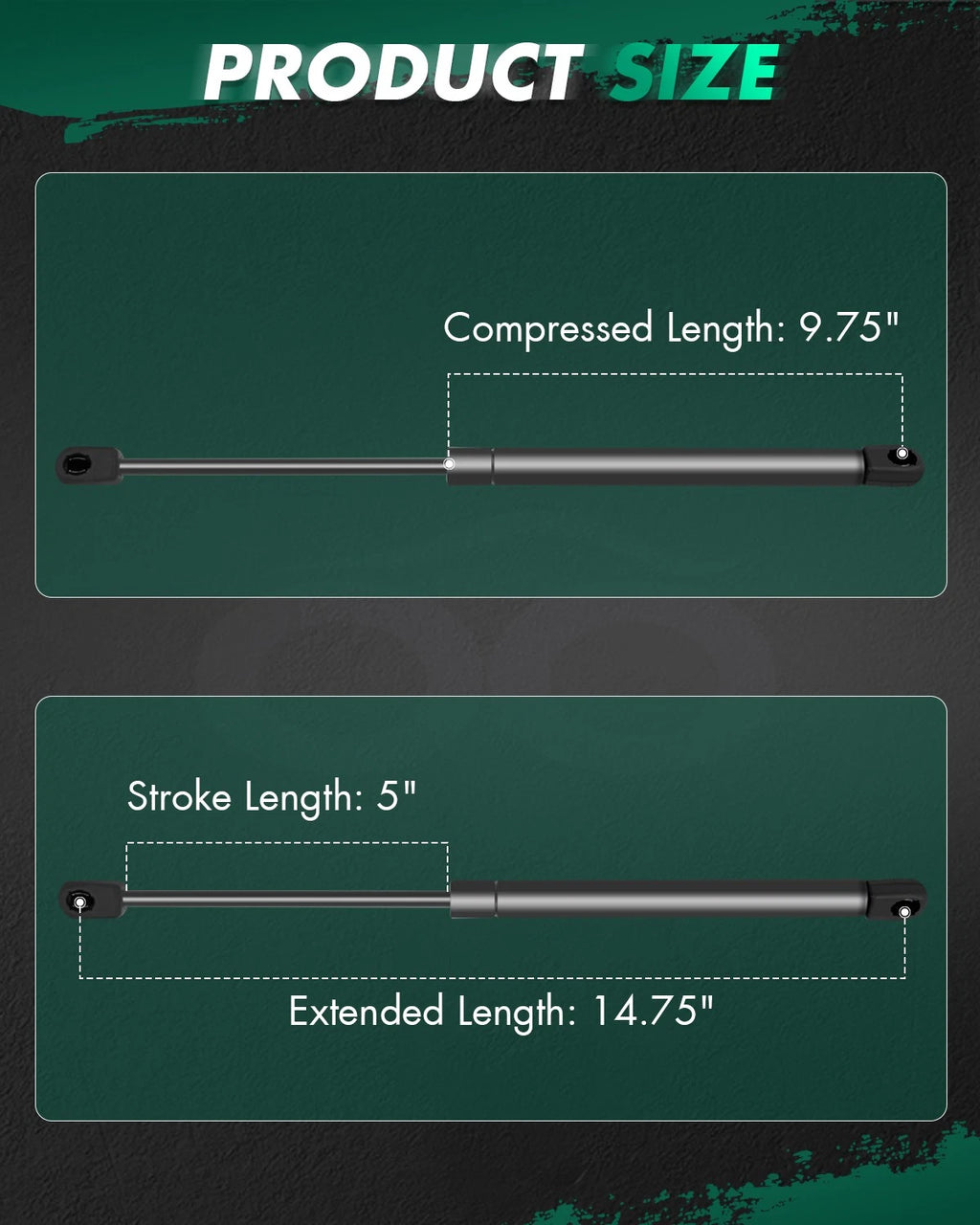 2X Front Hood Lift Supports Struts for Hummer H3 (2006–2010)
