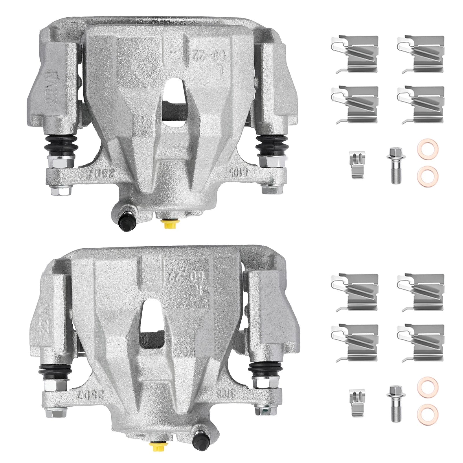 Front Disc Brake Caliper Set for Toyota Corolla (2009–2013) & Pontiac Vibe