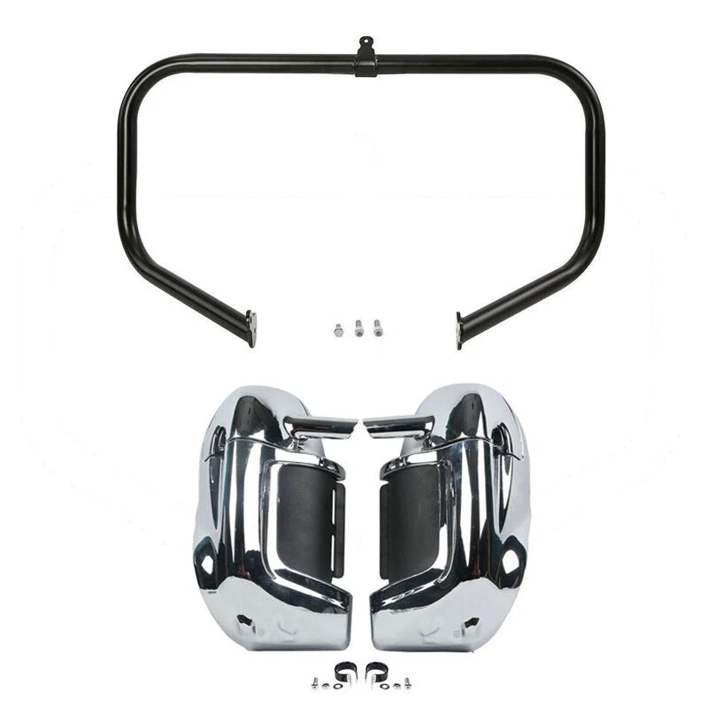 Lower Vented Fairings & Engine Crash Bar for Harley Touring Glide (2009–2013)