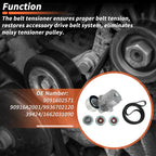 Set of 2 Drive Belt Tensioner Kits for Toyota Tacoma V6 3.5L (2016–2023) No. 9091602571