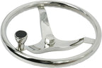 3 Spoke Stainless Steel Steering Wheel for Boat (13.5" Dia)