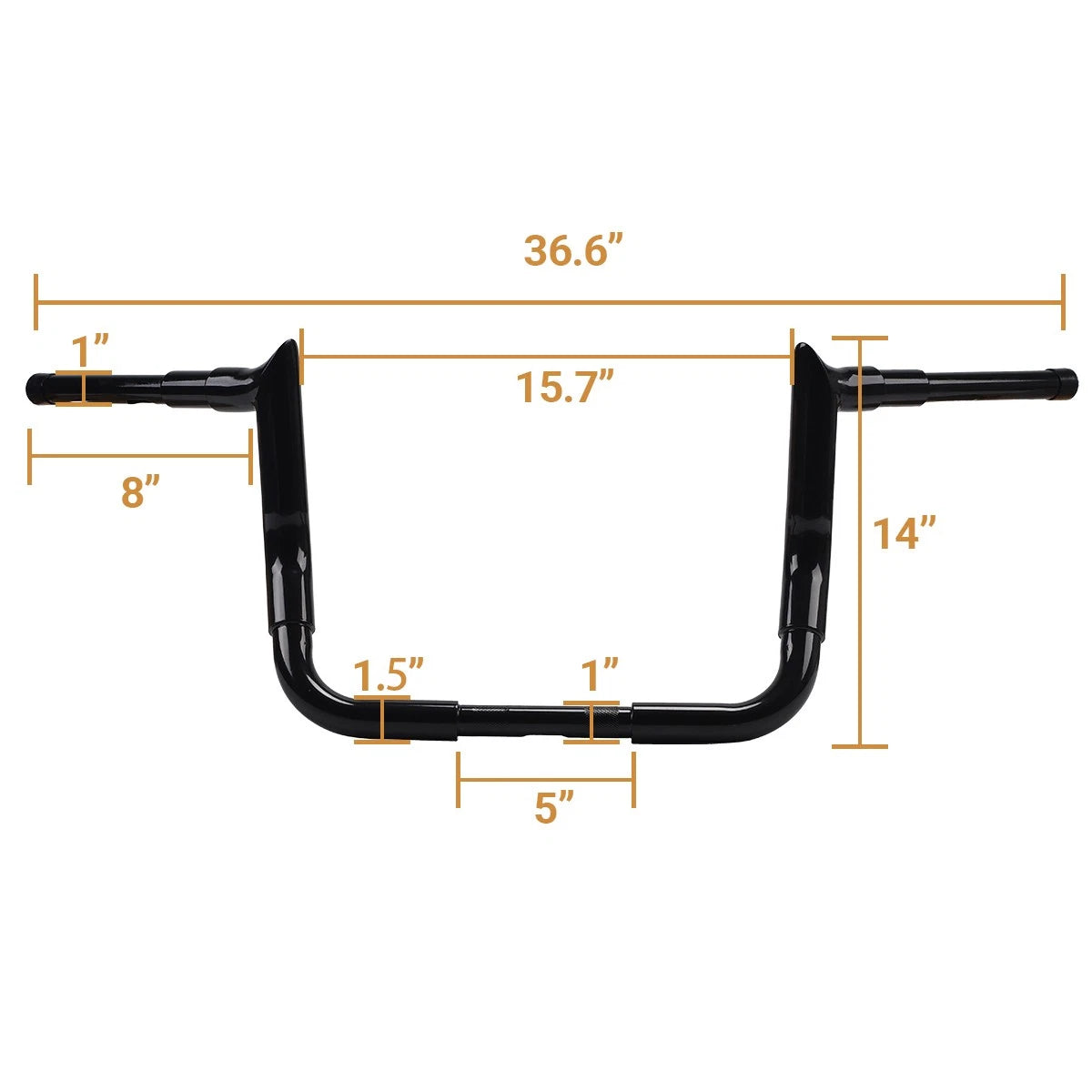14" Meat Hook Ape Hanger Handlebar for Harley Street Electra Glide