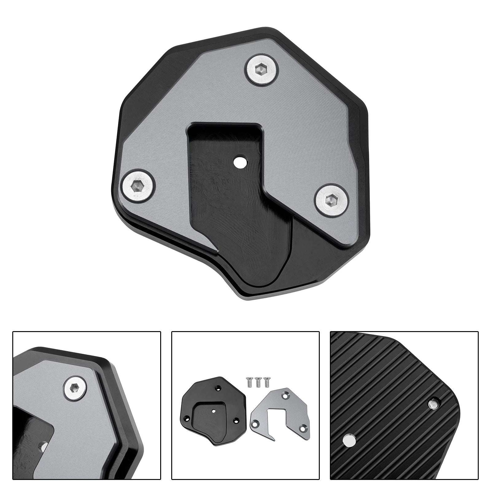 Kickstand Enlarger Plate Pad for Suzuki GSXR1300R (2008–2020) Titanium