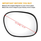 Right Side Heated White Mirror Glass for Toyota RAV4 (1994–2000)
