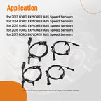 Set of 4 ABS Wheel Speed Sensors for Ford Explorer (2013–2019) DA8Z2C204A