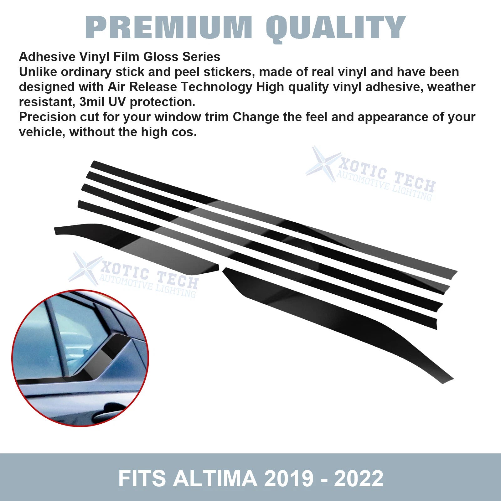 Blackout Window Cover Decal for Nissan Altima (2019-2025)