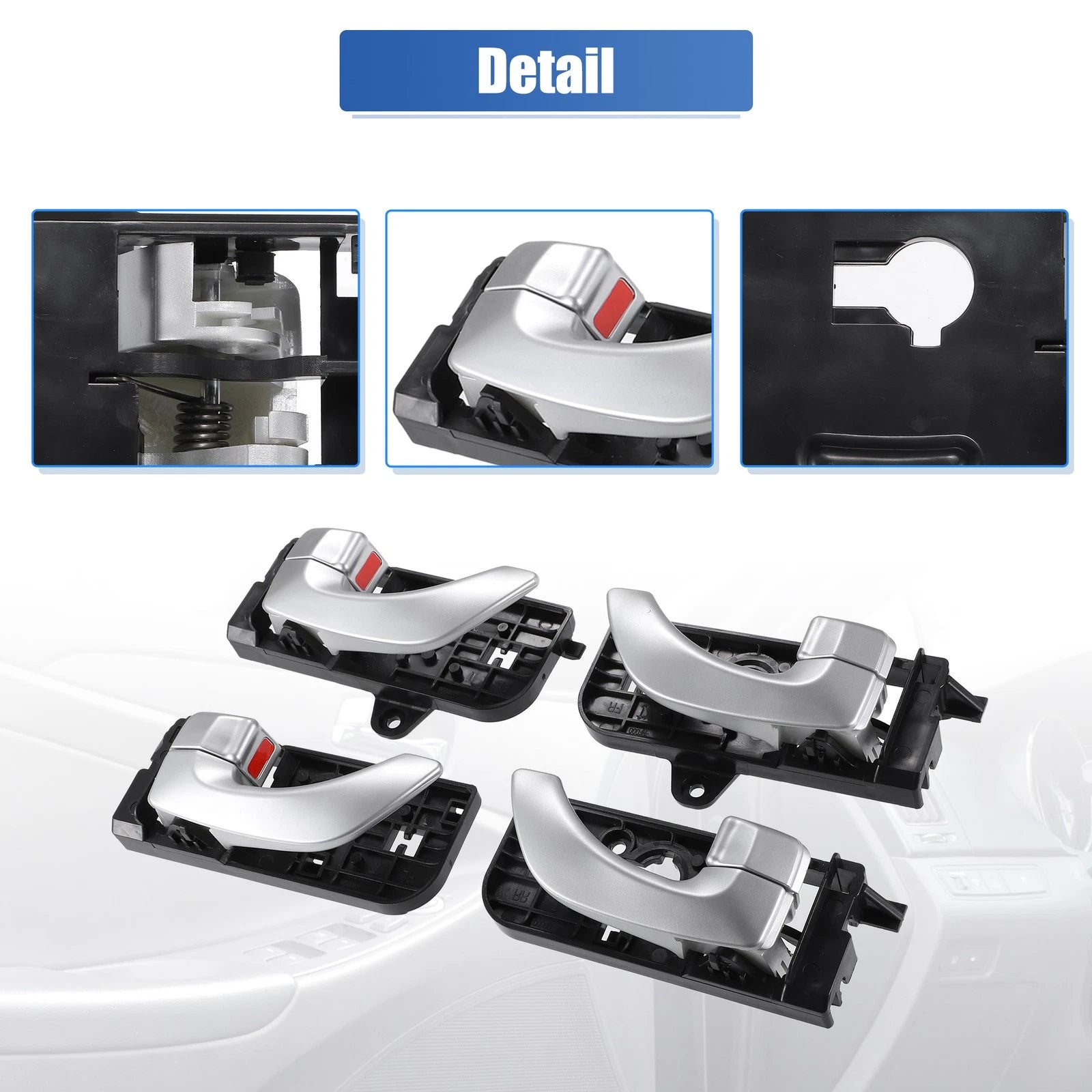 Set of 4 Interior Door Handles for Hyundai Sonata (2005–2008)