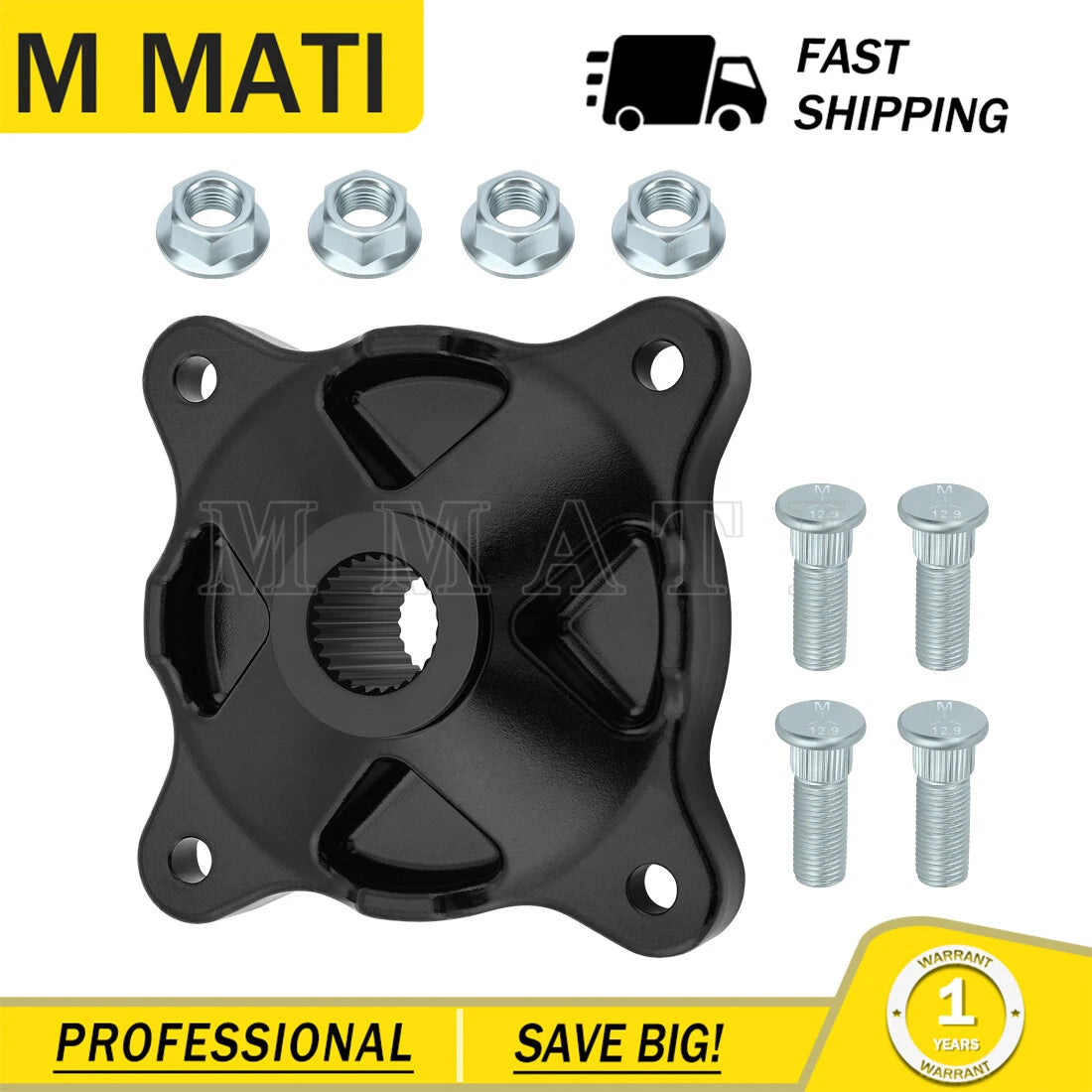 Rear Right Wheel Hub & Studs Nuts Kit for Polaris Magnum 330 (2003–2006)