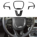 Carbon Fiber Steering Wheel Cover Trim for Dodge Challenger Durango (2015-2020)