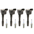 Set of 4 Ignition Coils & NGK Platinum Spark Plugs for A3 A4 Q7 Golf R Jetta