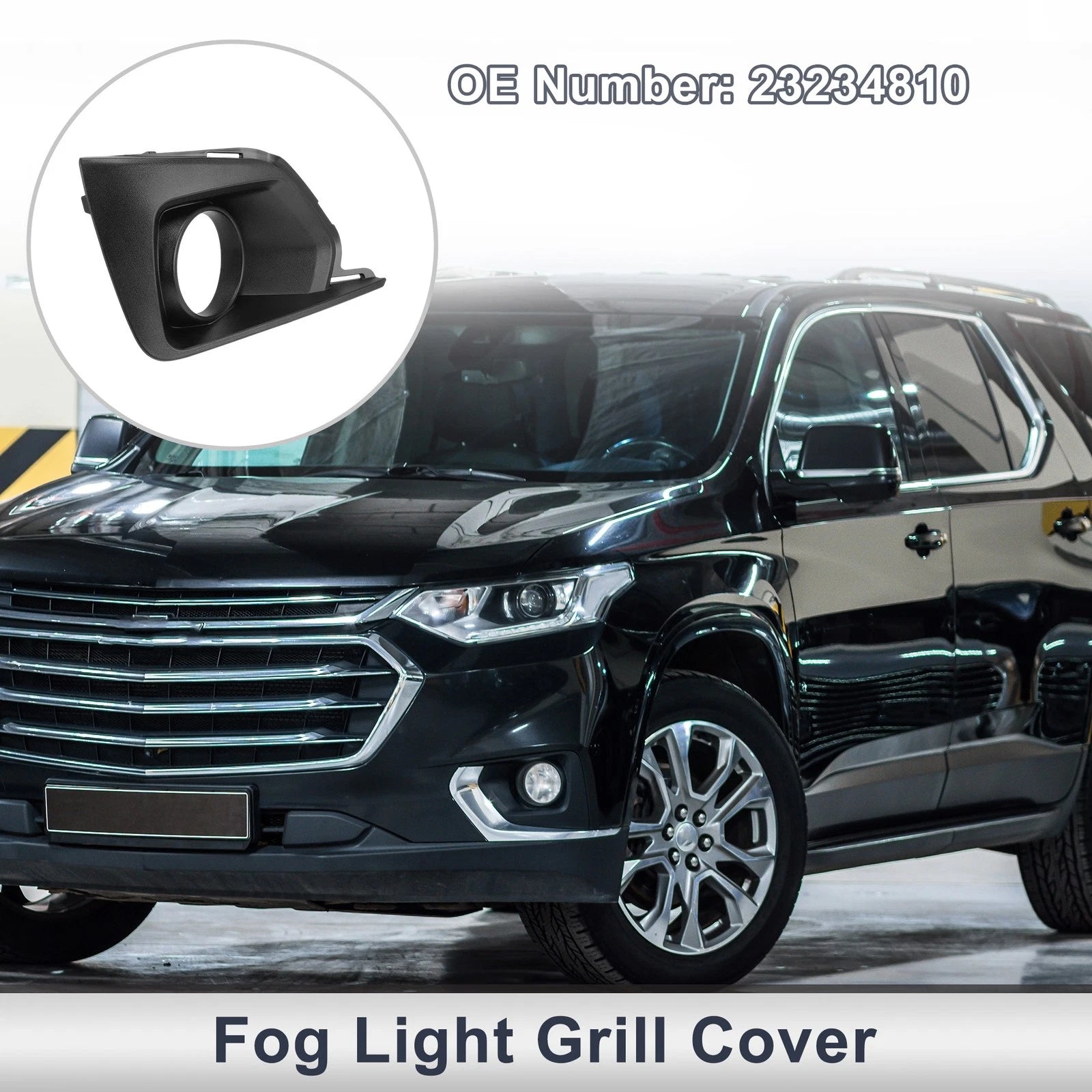 1 Pc Fog Light Grill for Chevrolet Traverse (2018–2019) No. 23234810