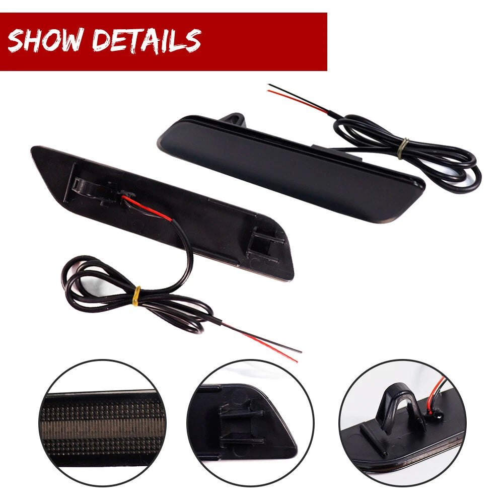 Amber LED Front Bumper Side Marker Reflectors for Chrysler Sebring (2007–2010)