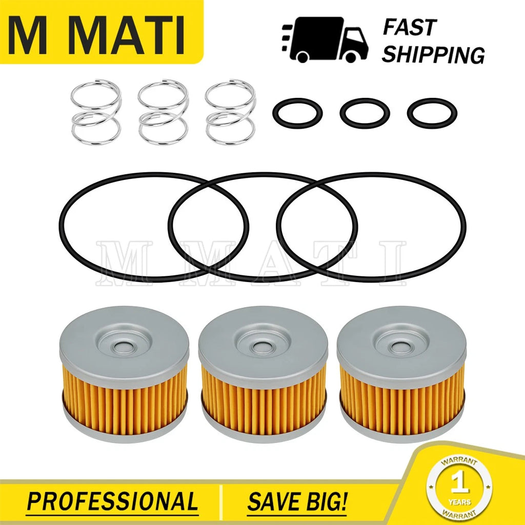 Set of 3 Oil Filter Springs & O-Rings for Suzuki LS650 LS650F LS650P (1986–2004)