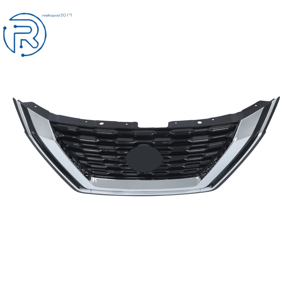 Polished Chrome Front Upper Grill with Camera Slot for Nissan Rogue (2021-2023)
