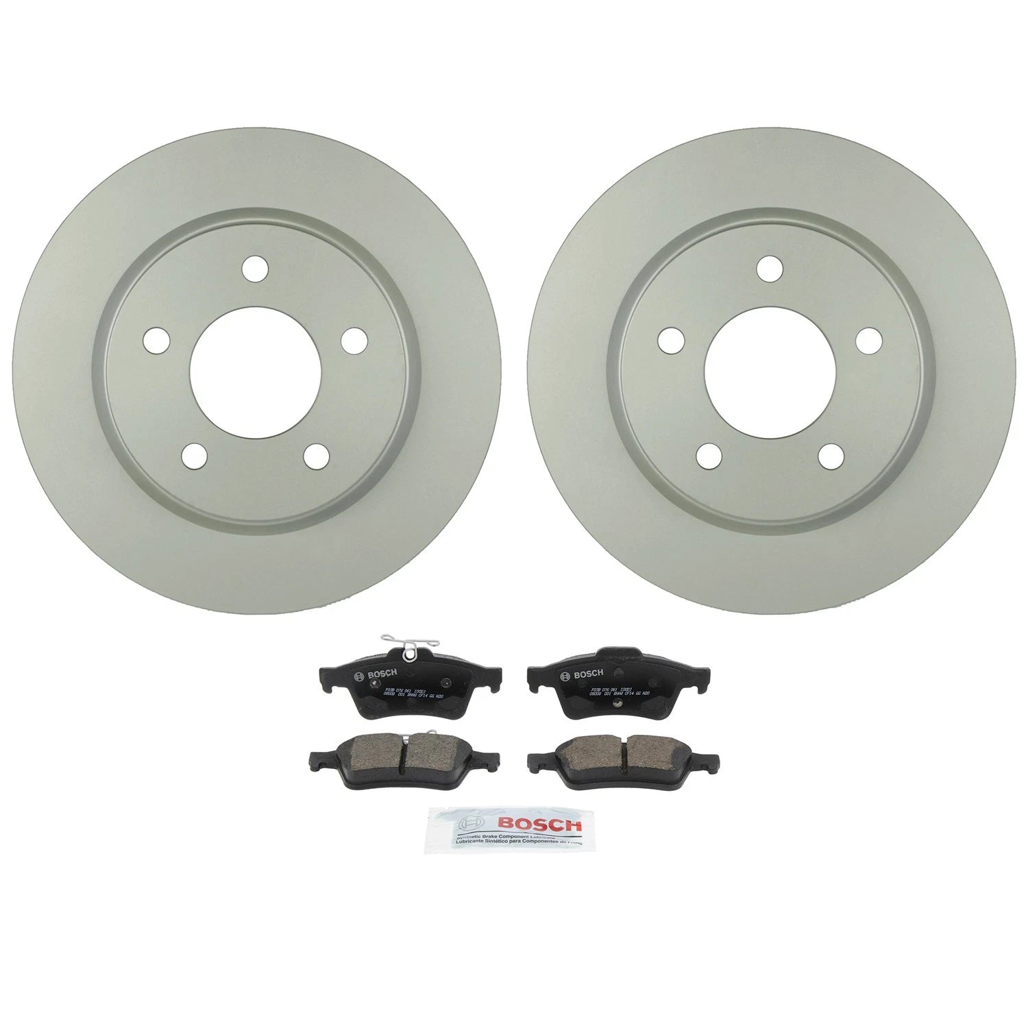 Bosch QuietCast Rear Rotors & Ceramic Brake Pad Kit for Mazda 3 Sport (2004–2013)