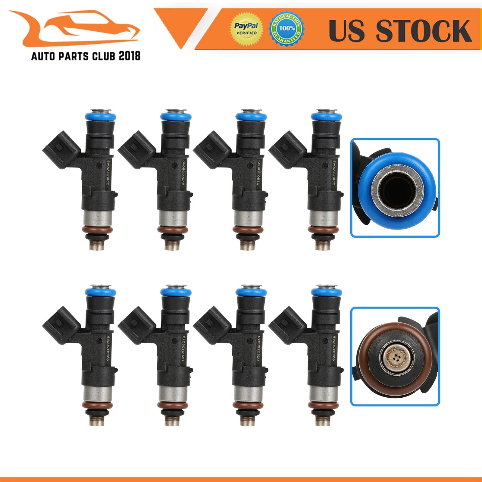 8pcs Fuel Injectors for Chevrolet Corvette (2005–2007) Cadillac CTS 6.0L (2006–2007)