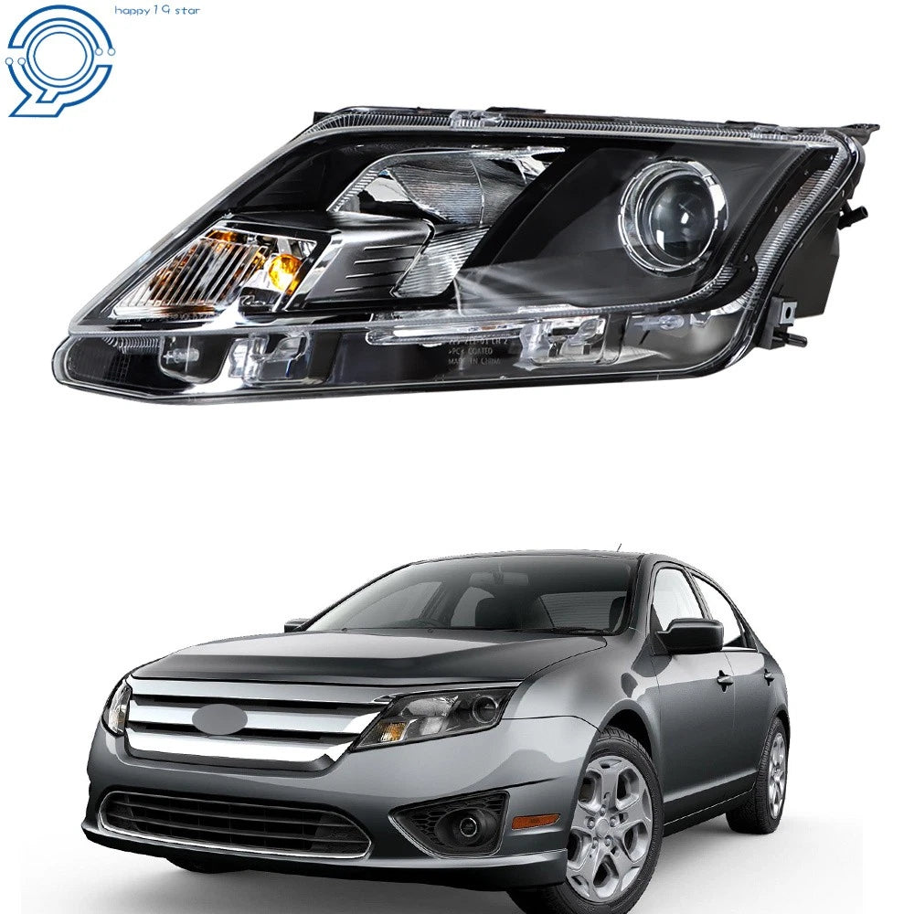 Black Projector Headlight for Ford Fusion (2010-2012) Left Driver Side