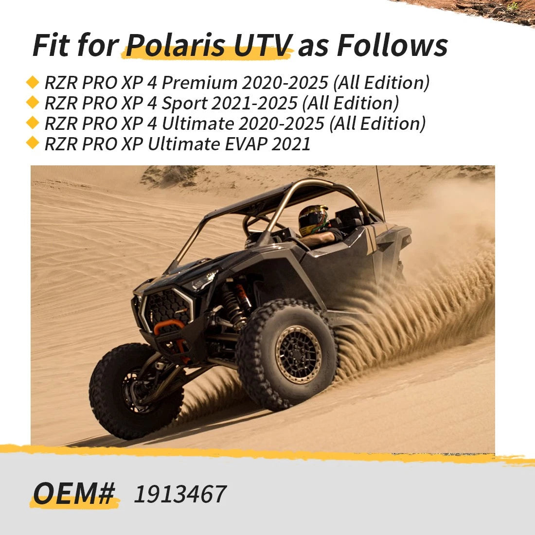 Left Front Brake Caliper & Pads for Polaris RZR PRO XP (2020–2025)