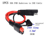 Rechargeable Batteries Connector to 30A PVC 2 Cores 214AWG for Boats/Campers