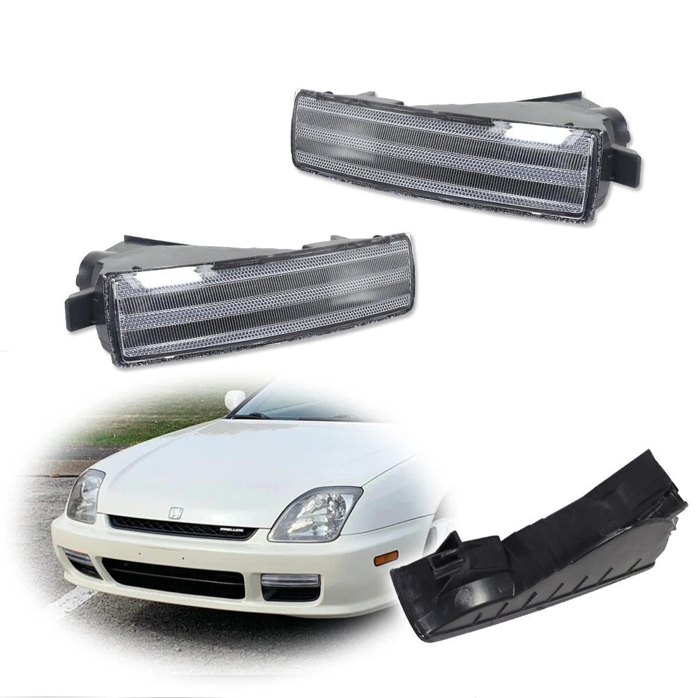 Set of 2 Front Bumper Signal Lights for Honda Prelude (1997–2001) Clear Lens